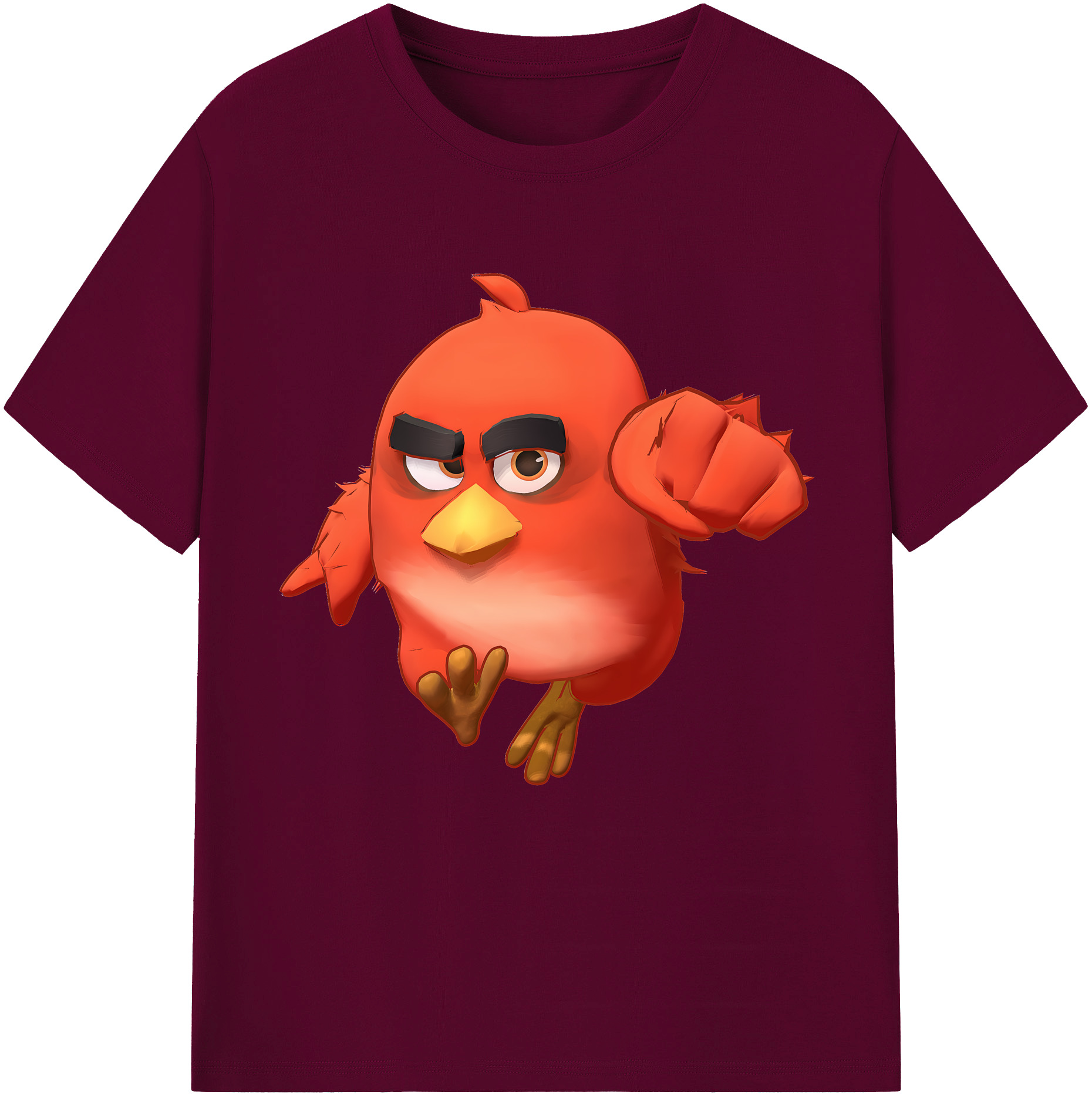 （画像用） Angry Birds アングリーバード レディースカジュアルプリントTシャツ（綿100％）
